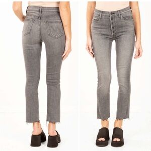 MOTHER The Pixie Dazzler Ankle Fray Jeans Digging Up Dirt